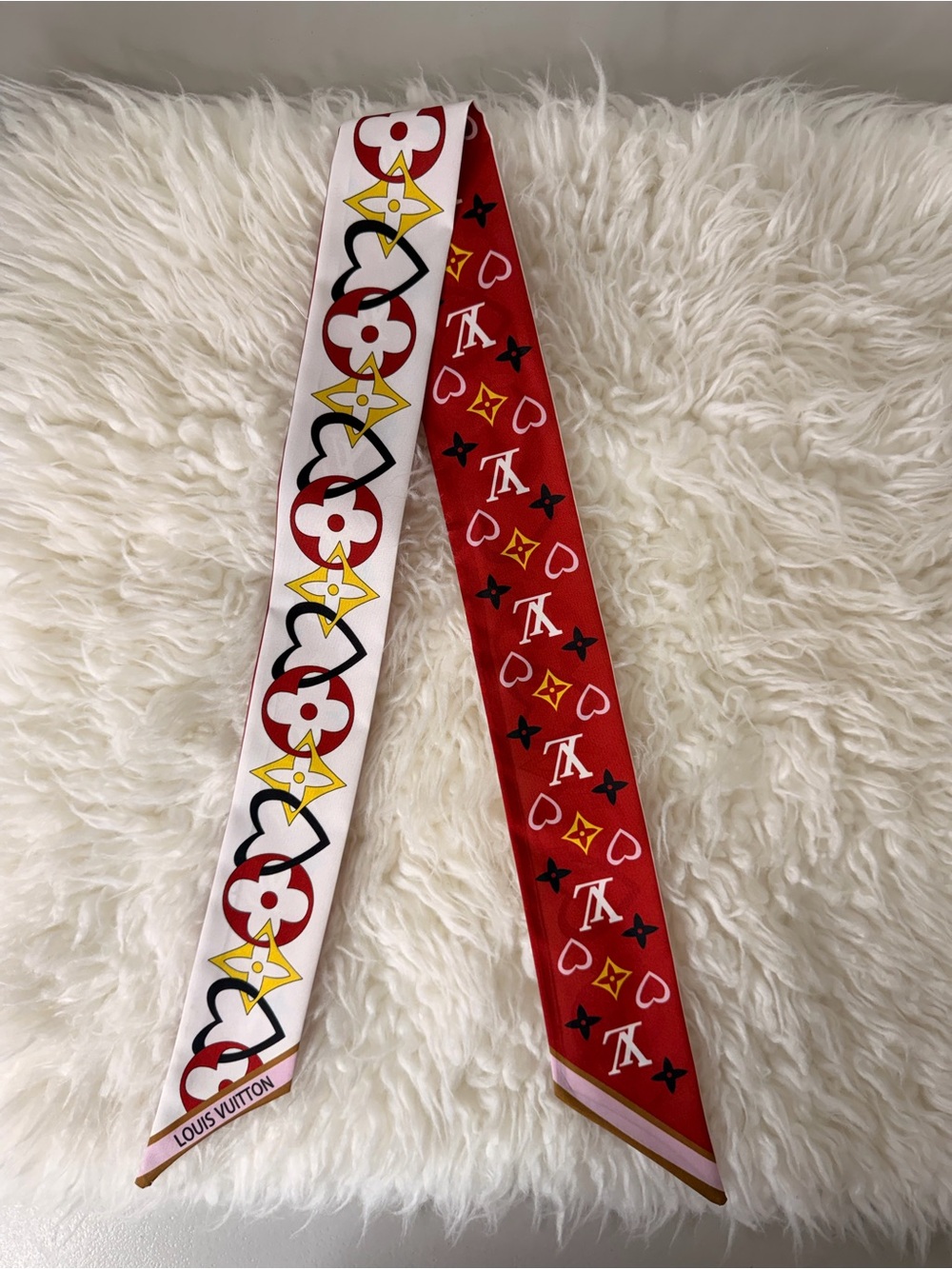 Red & White Twilly Scarf
